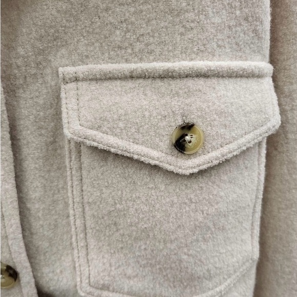 NWT Wilfred Ganna heather bone merino wool shacket - Picture 14 of 15